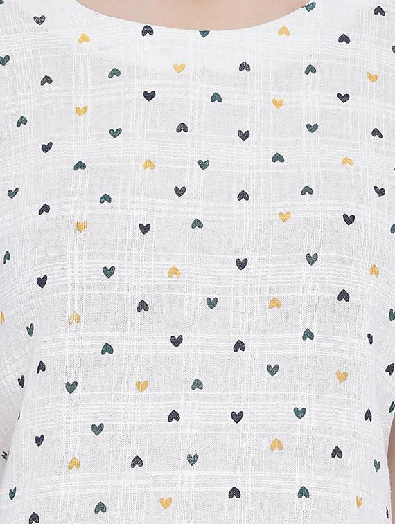 tie back heart print top - 17011060 - Zoom Image - 5