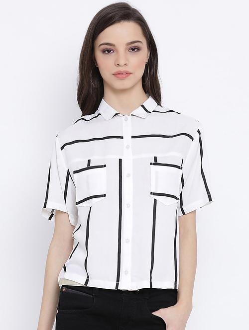 short sleeves striped shirt - 17011093 - Very Small Image - 1