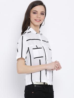 short sleeves striped shirt - 17011093 - Standard Image - 2