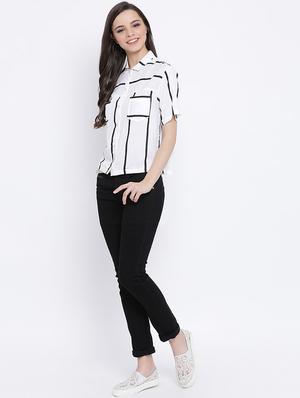 short sleeves striped shirt - 17011093 - Standard Image - 4