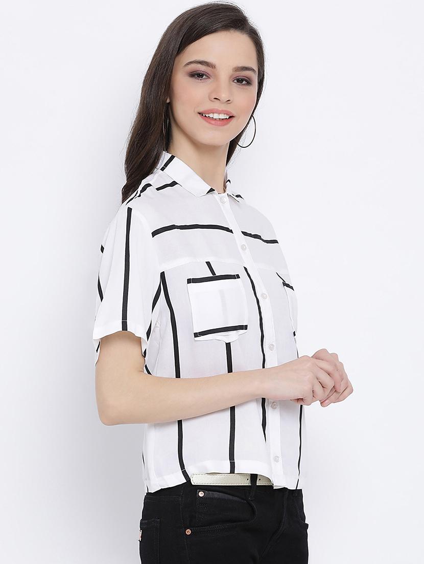 short sleeves striped shirt - 17011093 - Zoom Image - 2