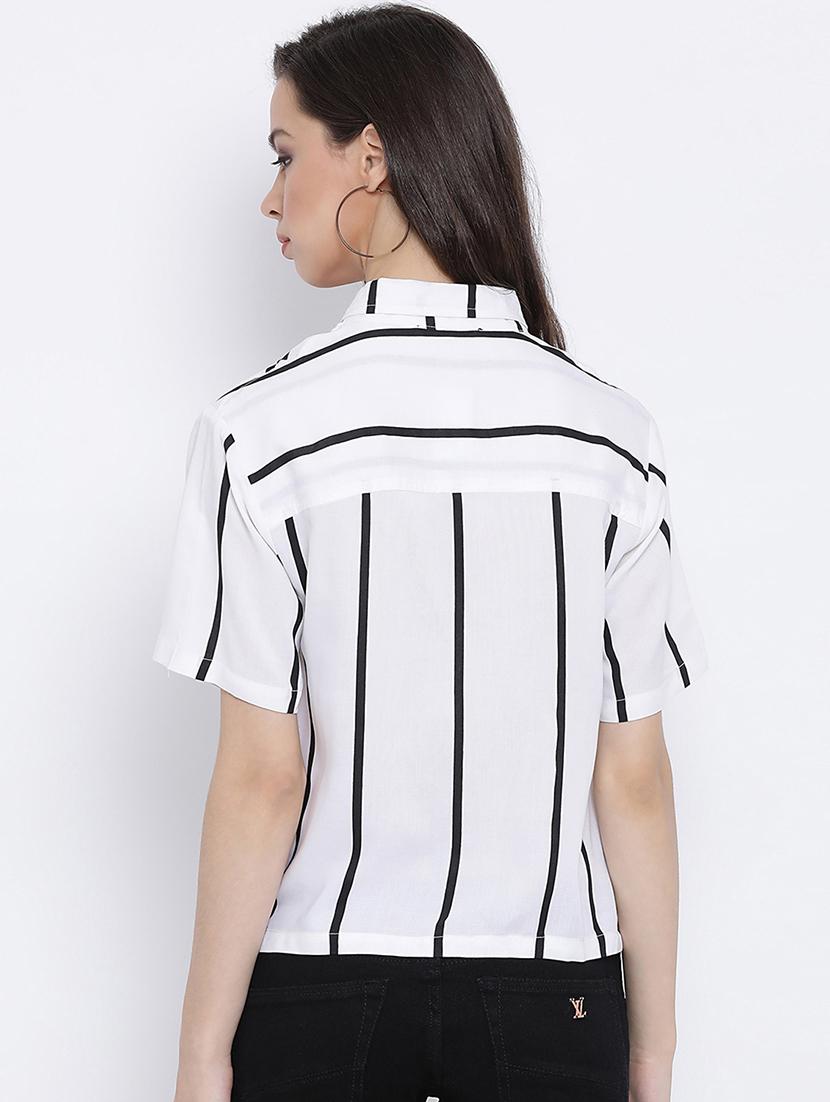 short sleeves striped shirt - 17011093 - Zoom Image - 3