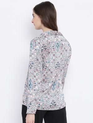 lapel neck paisley shirt - 17011101 - Standard Image - 3