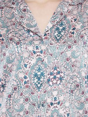 lapel neck paisley shirt - 17011101 - Standard Image - 5