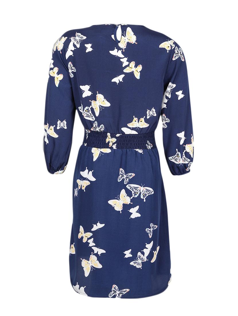 blue polyester frock - 17011147 - Zoom Image - 2