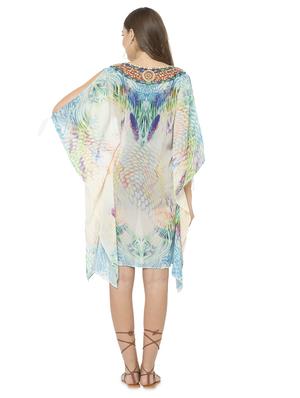 v- neck printed kaftan - 17011422 - Standard Image - 4