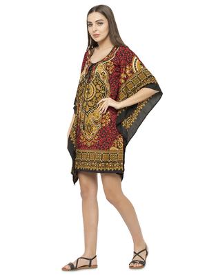 red crepe kaftan - 17011425 - Standard Image - 3