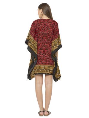 red crepe kaftan - 17011425 - Standard Image - 4