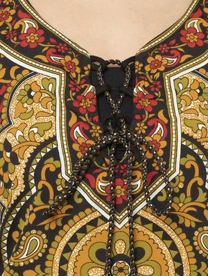 red crepe kaftan - 17011425 - Standard Image - 5