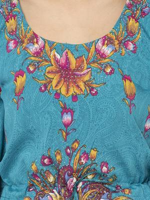 blue crepe kaftan - 17011426 - Standard Image - 5