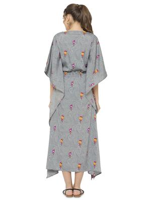 grey crepe kaftan - 17011427 - Standard Image - 4