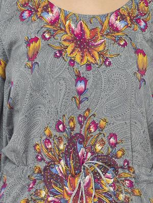 grey crepe kaftan - 17011427 - Standard Image - 5