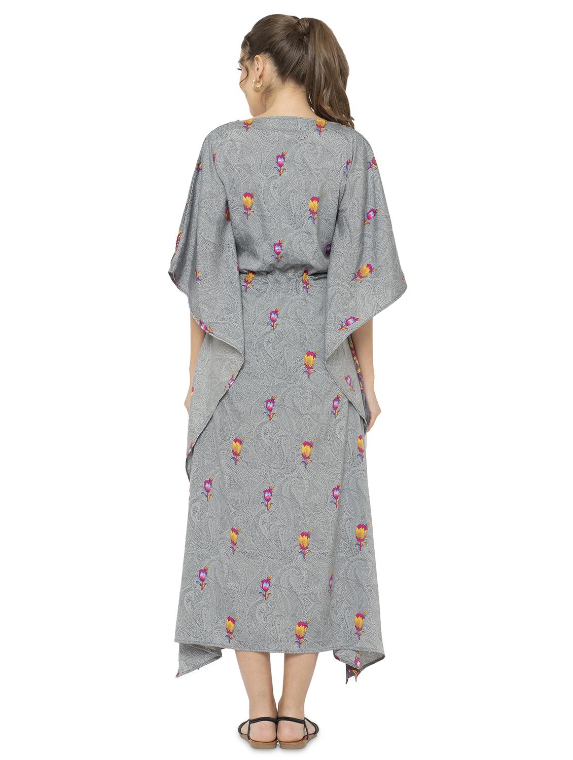 grey crepe kaftan - 17011427 - Zoom Image - 4