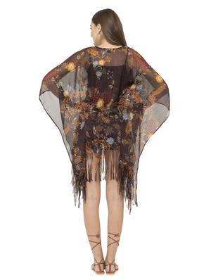 brown chiffon kaftan - 17011428 - Standard Image - 4