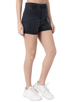 mid rise denim shorts - 17011501 - Standard Image - 2