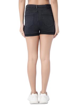 mid rise denim shorts - 17011501 - Standard Image - 3