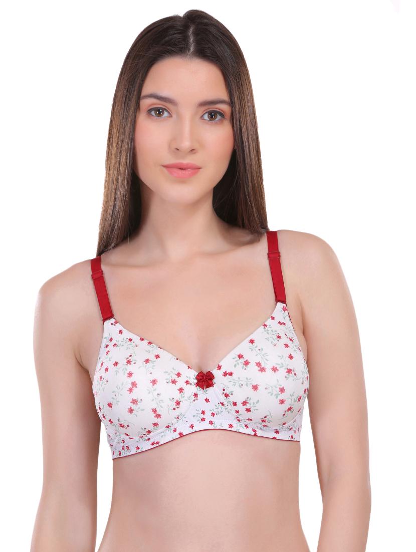 bow patch floral bra - 17011749 - Zoom Image - 1