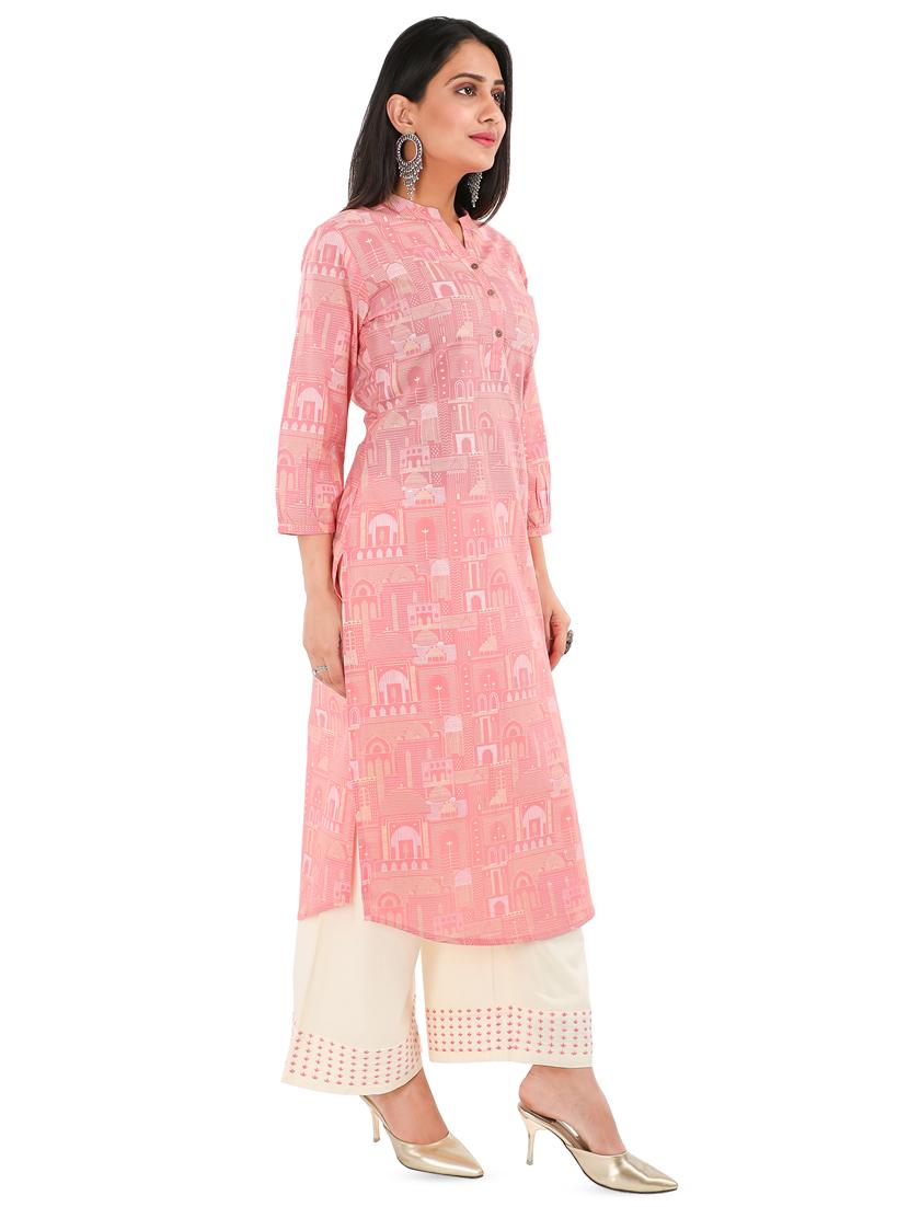 pastel kurta palazzo set - 17011762 - Zoom Image - 2