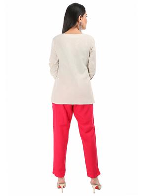 embroidered detail a line top - 17012078 - Standard Image - 3
