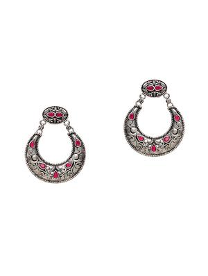 silver brass chandballi earring - 17012119 - Standard Image - 2