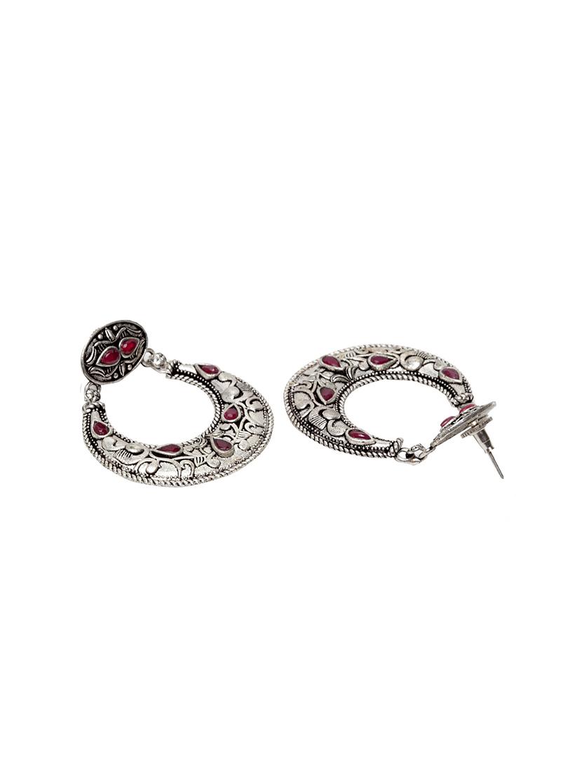 silver brass chandballi earring - 17012119 - Zoom Image - 3