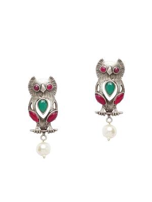 red brass drop earring - 17012138 - Standard Image - 2