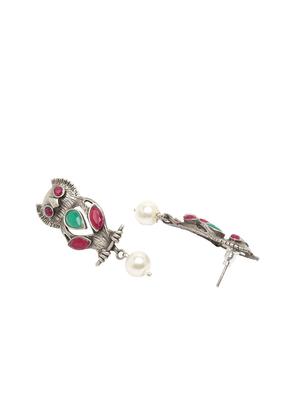 red brass drop earring - 17012138 - Standard Image - 3