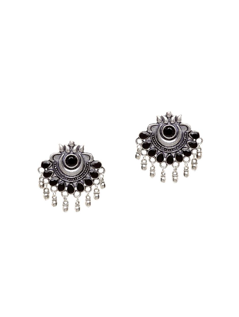 black brass drop earring - 17012297 - Zoom Image - 2