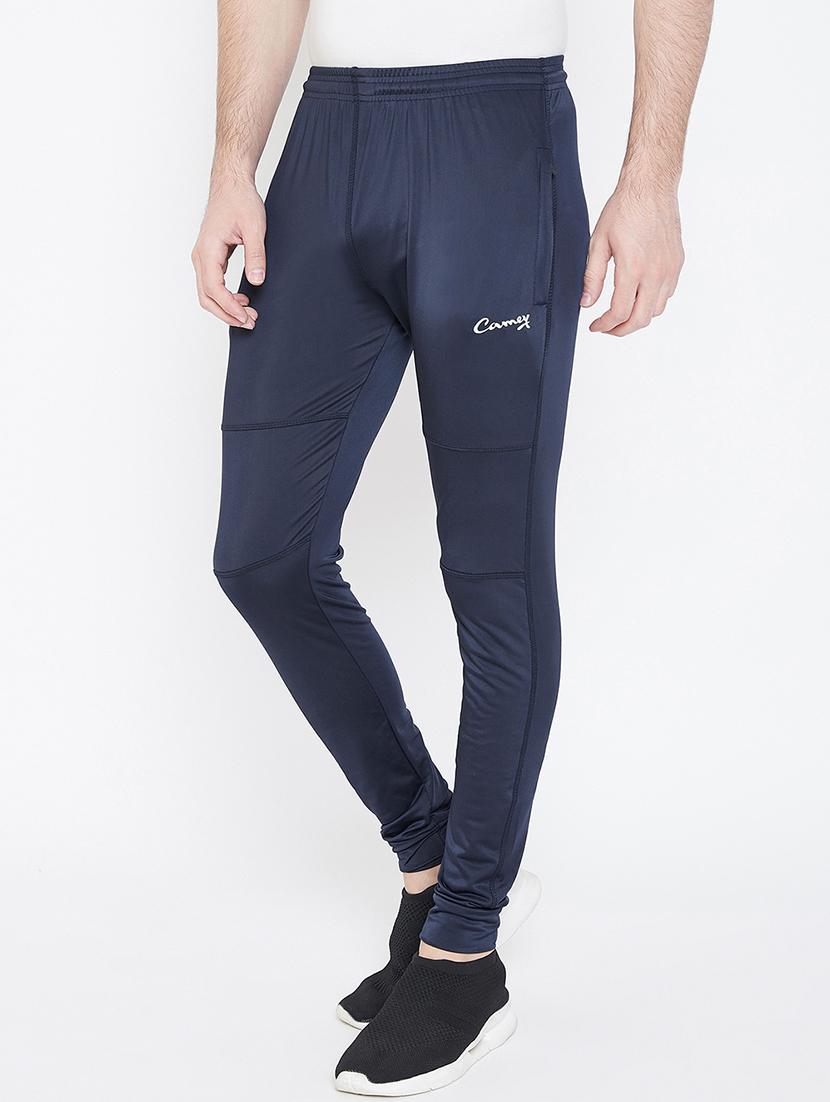 navy blue solid full length track pant - 17012409 - Zoom Image - 2