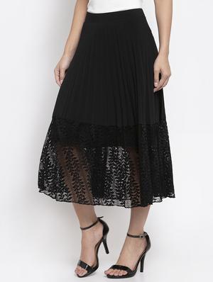 high rise laced a-line skirt - 17012426 - Standard Image - 2
