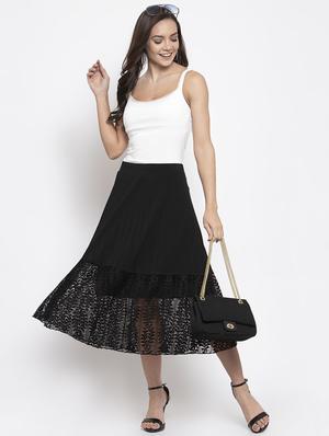 high rise laced a-line skirt - 17012426 - Standard Image - 4