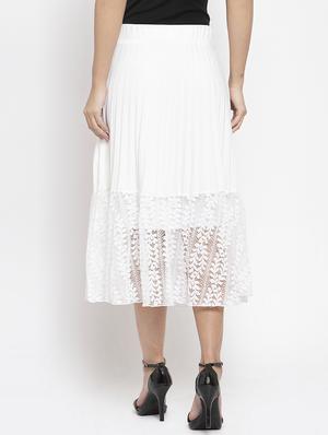 high rise laced hem a-line skirt - 17012428 - Standard Image - 3