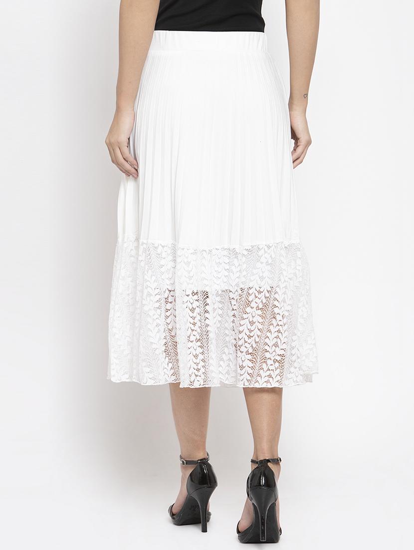 high rise laced hem a-line skirt - 17012428 - Zoom Image - 3