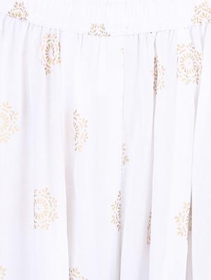 foil print flared palazzo - 17012595 - Standard Image - 4