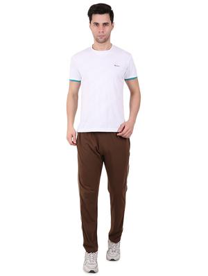 brown side striped full length track pant - 17012798 - Standard Image - 4