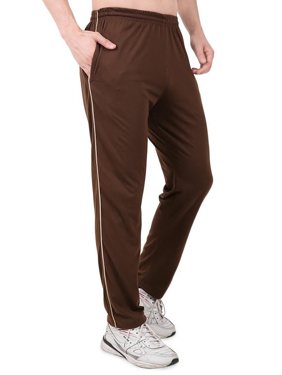 brown side striped full length track pant - 17012798 - Zoom Image - 2