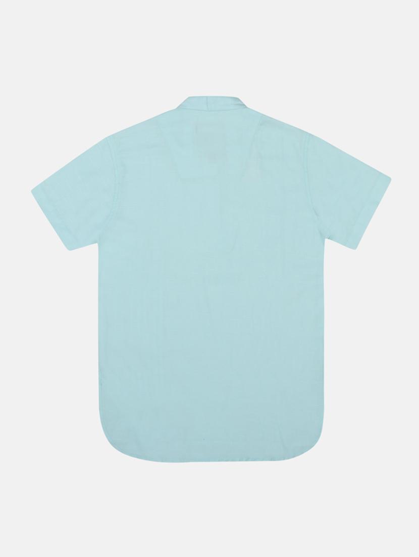 blue cotton kurta - 17012968 - Zoom Image - 2