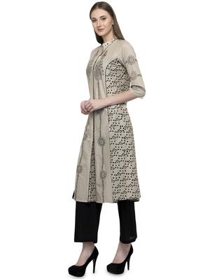 printed a-line kurta - 17013088 - Standard Image - 2