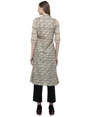 printed a-line kurta - 17013088 - Standard Image - 3