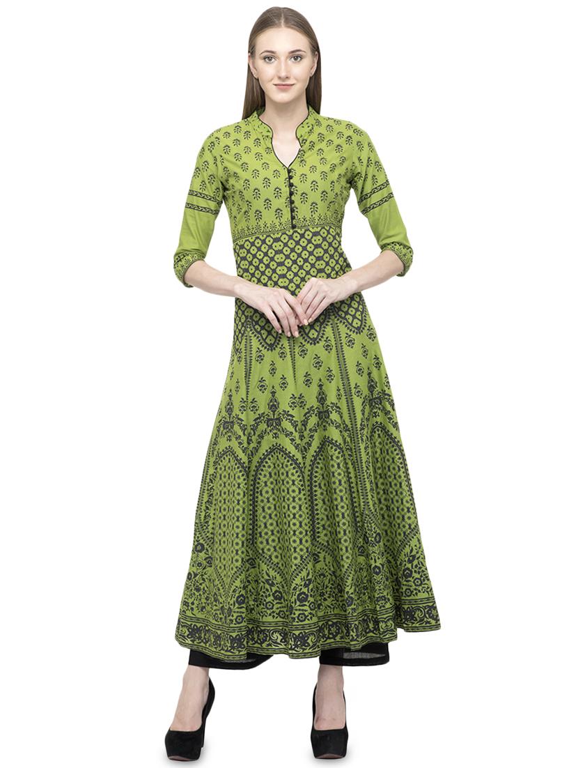 printed anarkali kurta - 17013089 - Zoom Image - 1