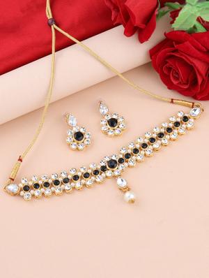 black metal choker necklace - 17013362 - Standard Image - 2