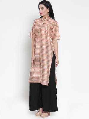 striped kurta palazzo set - 17013589 - Standard Image - 2