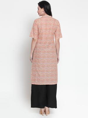 striped kurta palazzo set - 17013589 - Standard Image - 3
