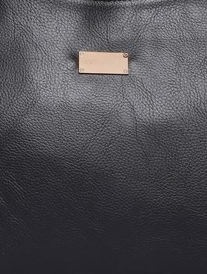 black leatherette (pu) regular handbag - 17013643 - Standard Image - 4