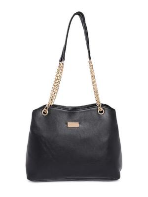 black leatherette (pu) regular handbag - 17013643 - Standard Image - 5
