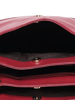 maroon leatherette (pu) regular sling bag - 17013670 - Standard Image - 3
