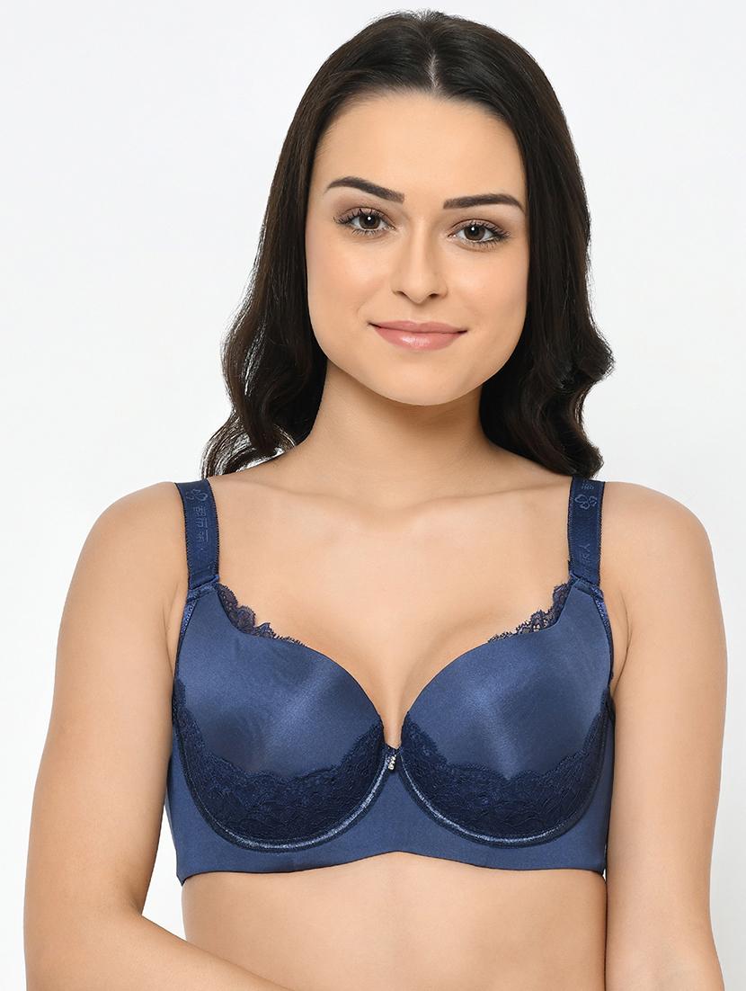 lace insert t-shirt bra - 17013688 - Zoom Image - 1