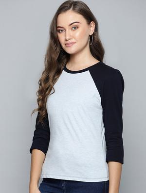 color block raglan sleeved tee - 17013875 - Standard Image - 2