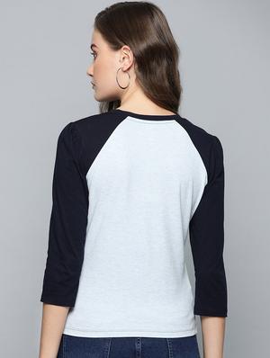 color block raglan sleeved tee - 17013875 - Standard Image - 3