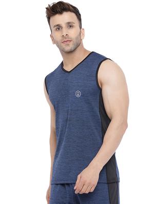 blue solid t-shirt - 17014234 - Standard Image - 2
